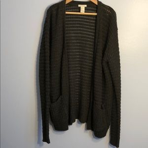 Forever 21 charcoal grey cardigan